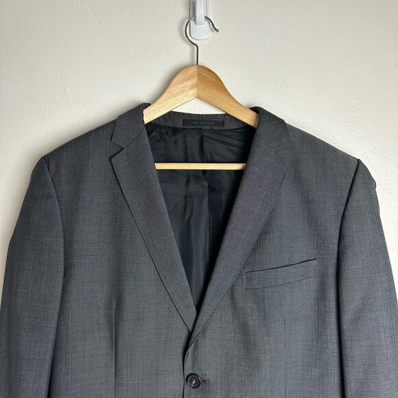 Hugo Boss Super 100 Blazer Coat Jacket Super‎ 100 Gray Men's Size 42R - Picture 2 of 10